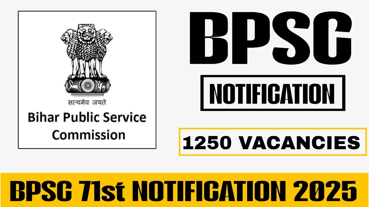 BPSC 71st Notification 2025