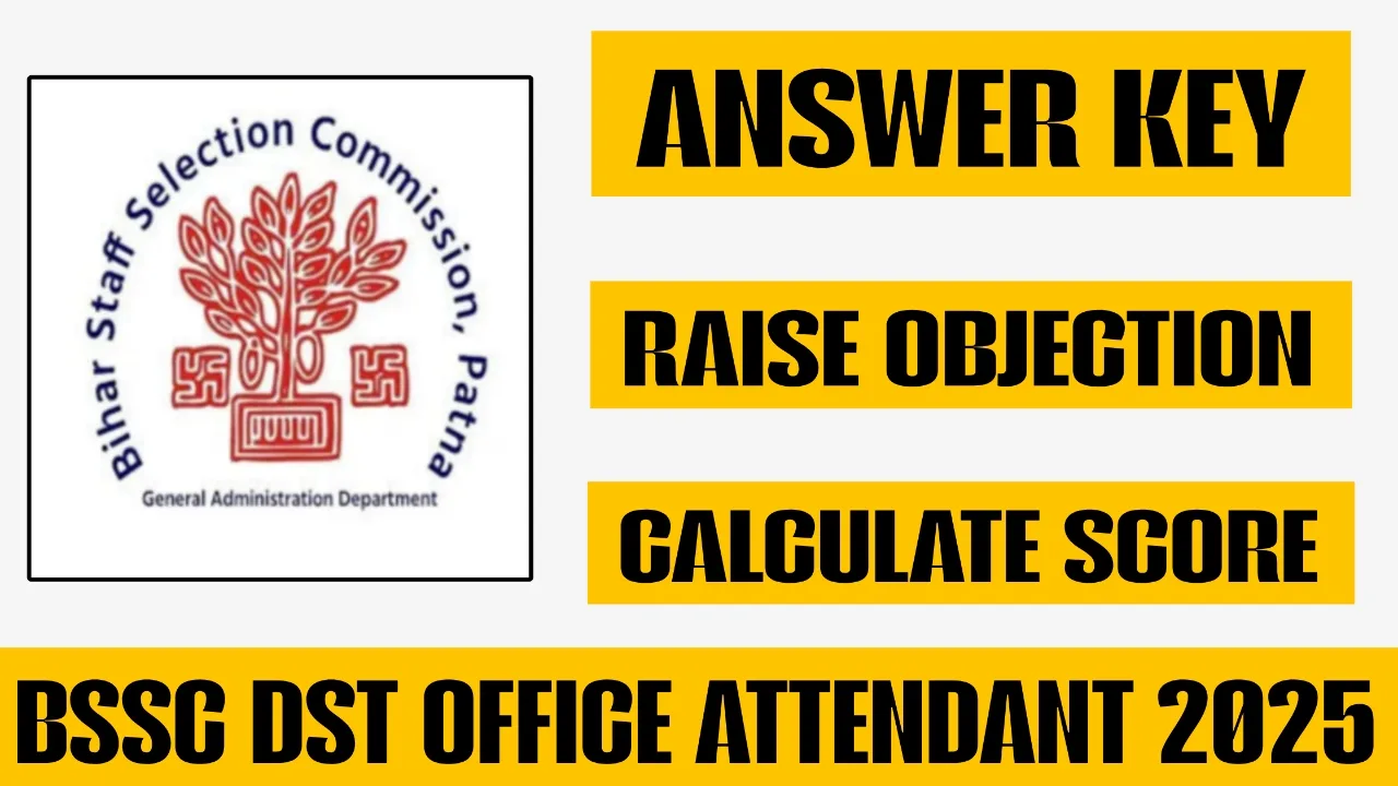 BSSC DST Office Attendant Answer Key 2025