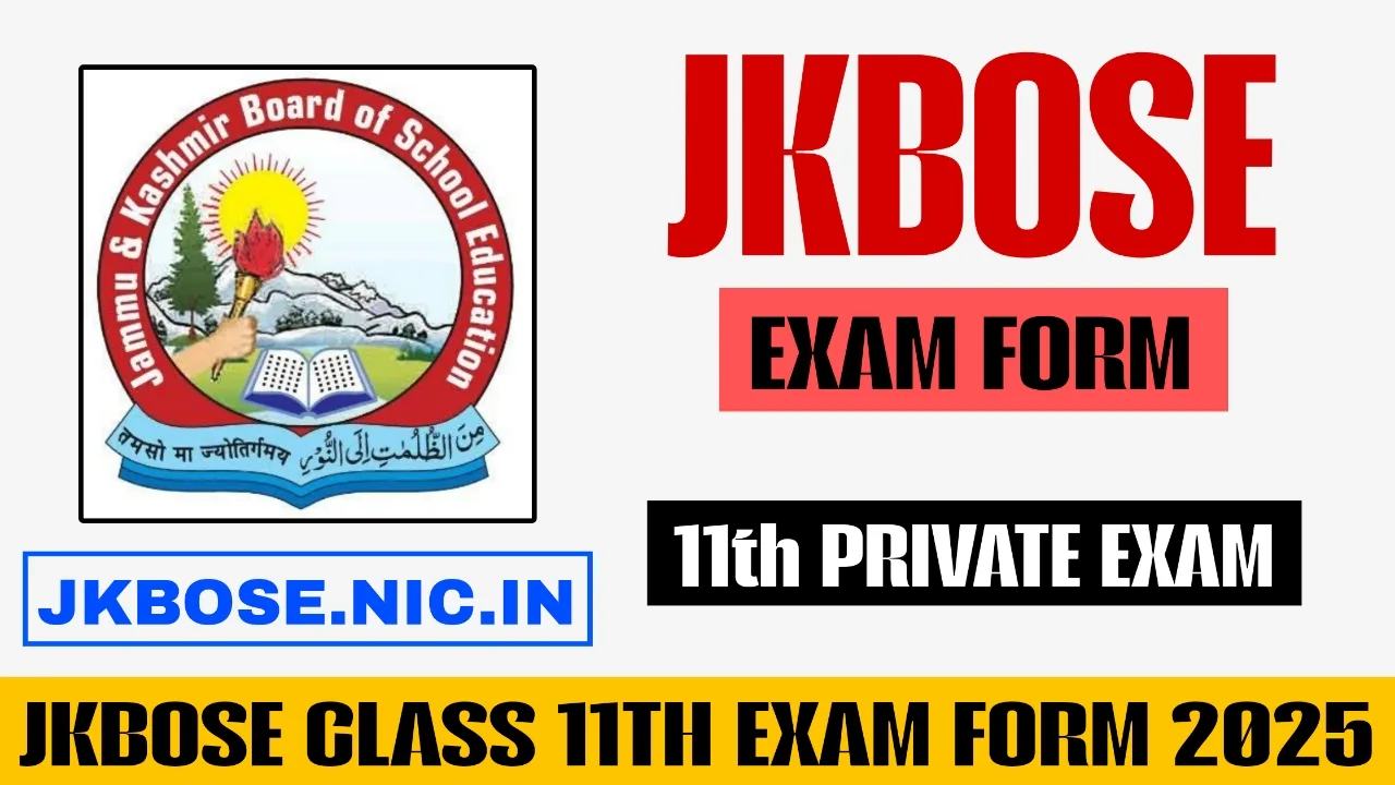 JKBOSE Class 11th Private Exam Form 2025