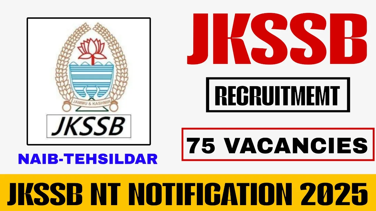 JKSSB Naib Tehsildar Notification 2025