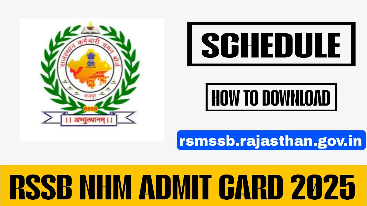 RSSB NHM Admit Card 2025